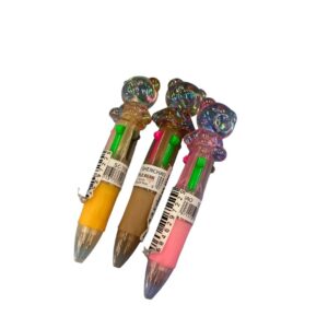 Pluma 4 Colores Oso Tornasol