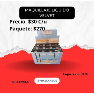 Maquillaje Liquido Velvet F9040